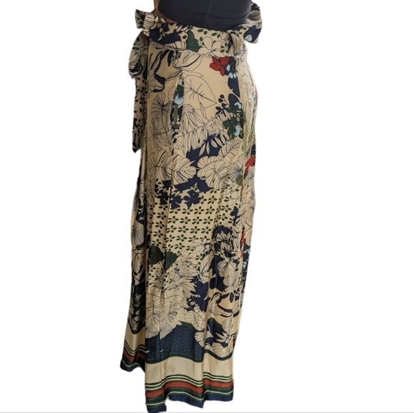 Gracia Women's High Rise Wide Leg Floral Palazzo Belted Boho Chic Belted… - Picture 3 of 8